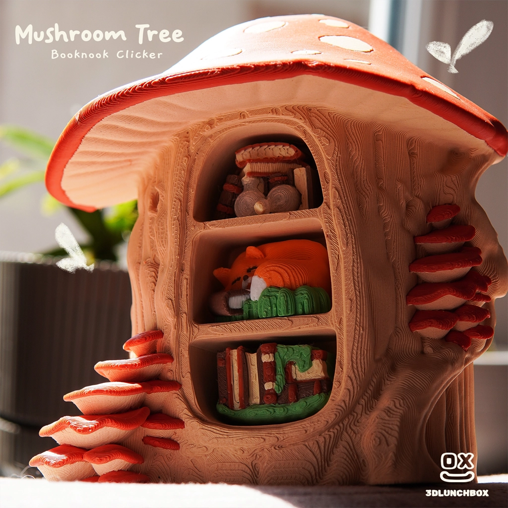 Mushroom Tree Booknook Clicker